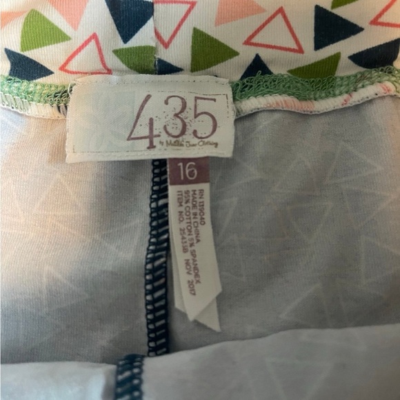 Girl’s Matilda Jane 435  Sz 16 Leggings Blue Green White Peach Pink Floral - Picture 6 of 6